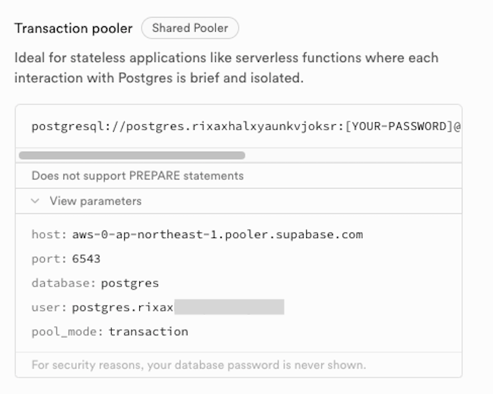 Transaction Pooler section